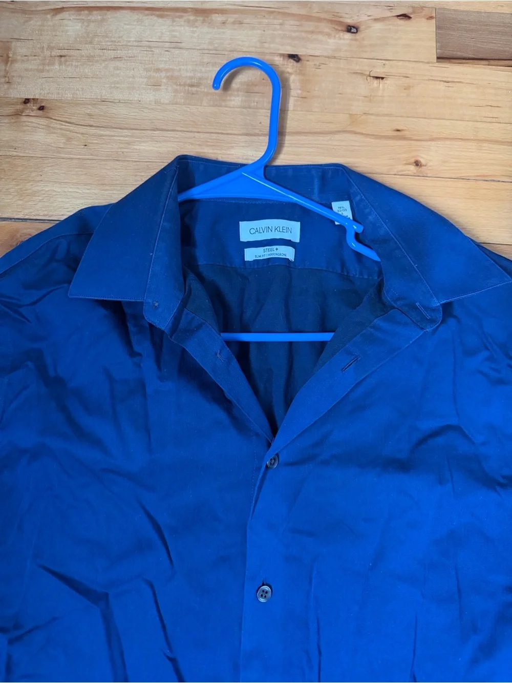Calvin Klein Royal Blue Long-Sleeve Dress Shirt